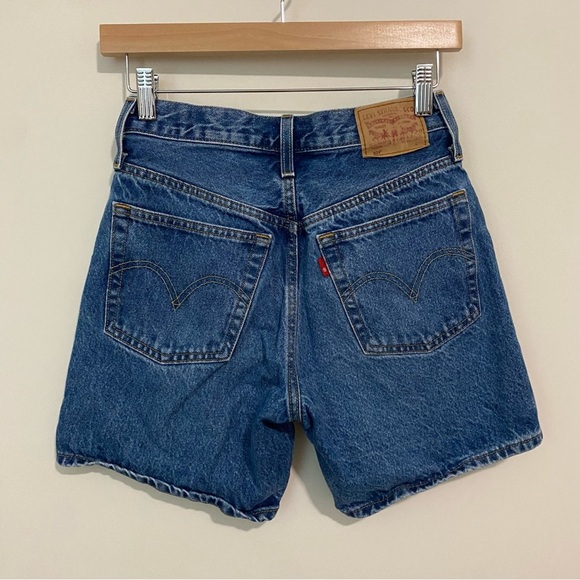 Levi's 501 Mid Thigh High Rise Denim Shorts size 24 - Picture 6 of 9